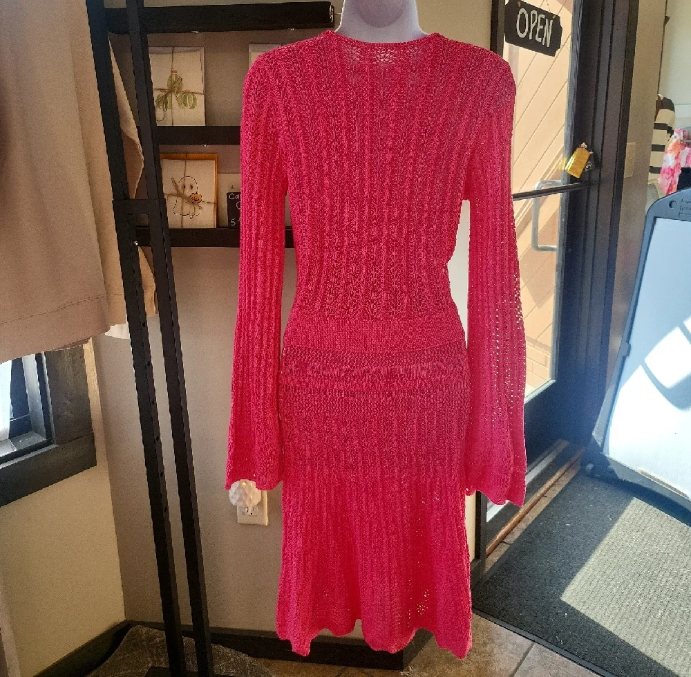 Swimwear Coverup Knit Pink